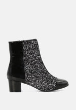 Joyce Black Patent Glittery Boots
