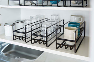 Glass and Mug Cabinet Organizer - Steel - By Baano