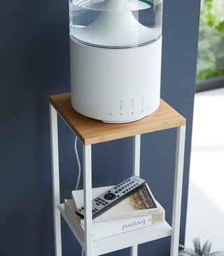 Two-Tier Display & Storage Shelf (31.5" H)  - Steel + Wood - By Baano