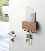 Magnetic Key Rack - Steel + Wood Yamazaki Home