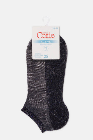 Ankle Socks Conte Active - 277 Viscose With Openwork Weaving - By Baano