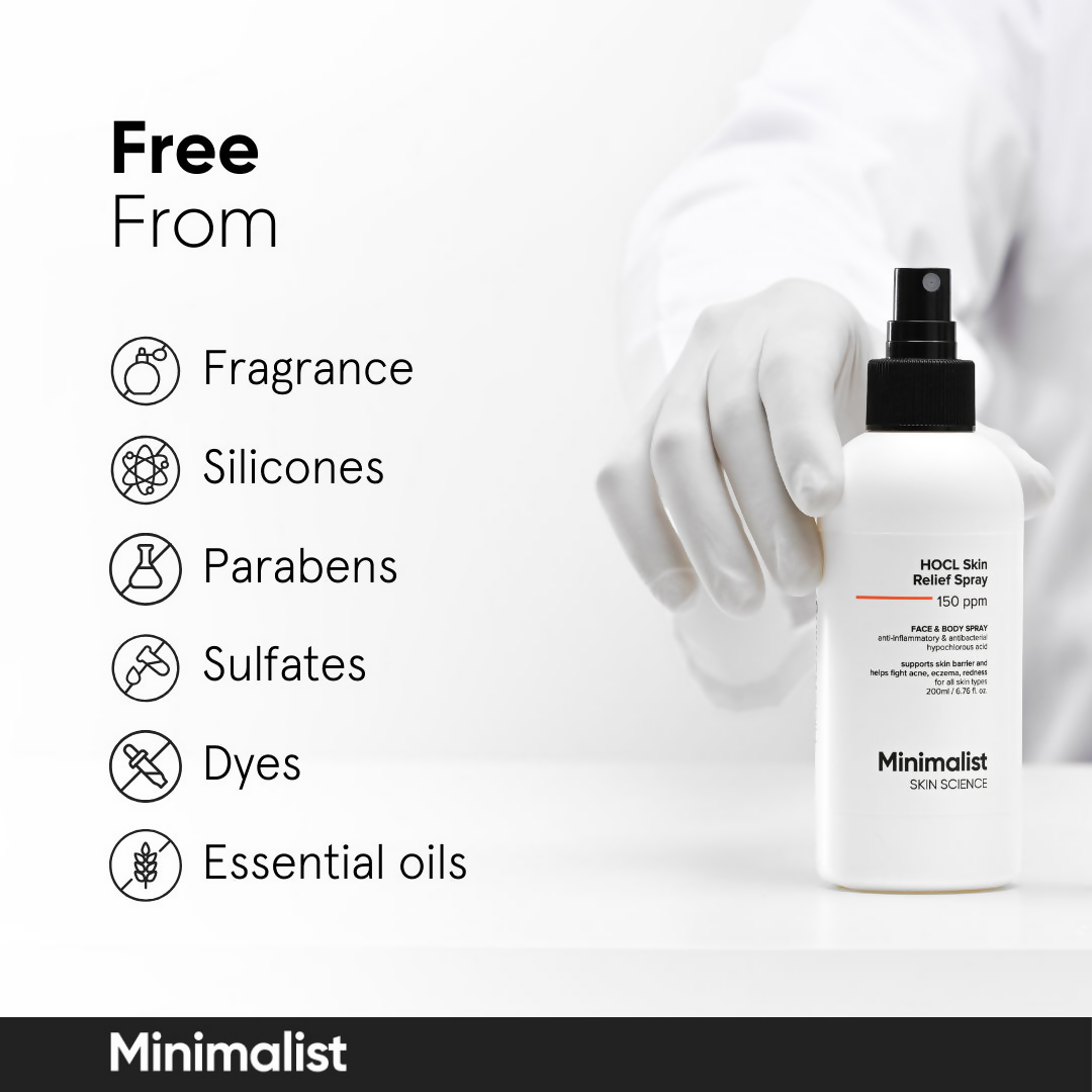 Minimalist HOCL Skin Relief Spray 150 PPM Face & Body Spray