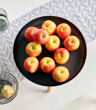 Countertop Pedestal Tray (5" H)  - Steel + Wood - By Baano