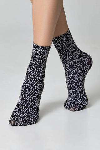 Dense Socks Conte Fantasy - "Love" Designs - By Baano