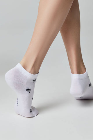 Cotton Ankle Socks Conte Active - 589 Palm Trees - By Baano