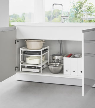 Three-Tier Cabinet Storage Rack (14" H)  - Steel - By Baano