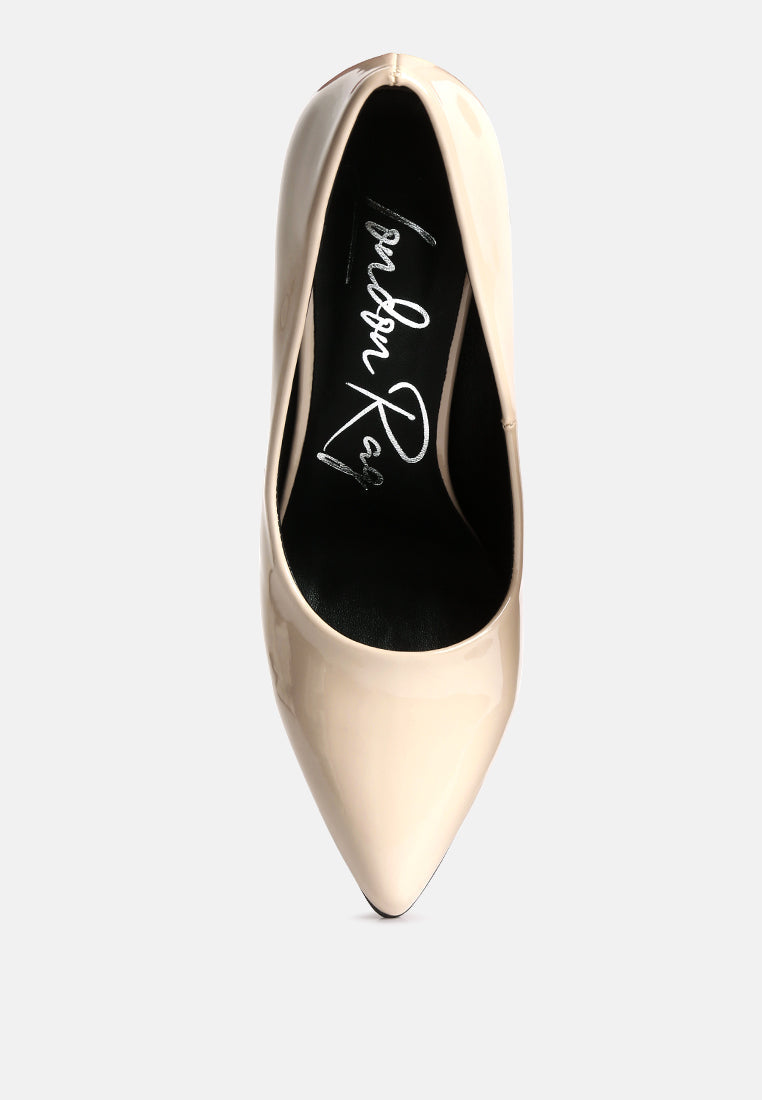 Kamira Patent Block Heeled Pumps London Rag International