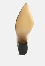 Kamira Patent Block Heeled Pumps London Rag International