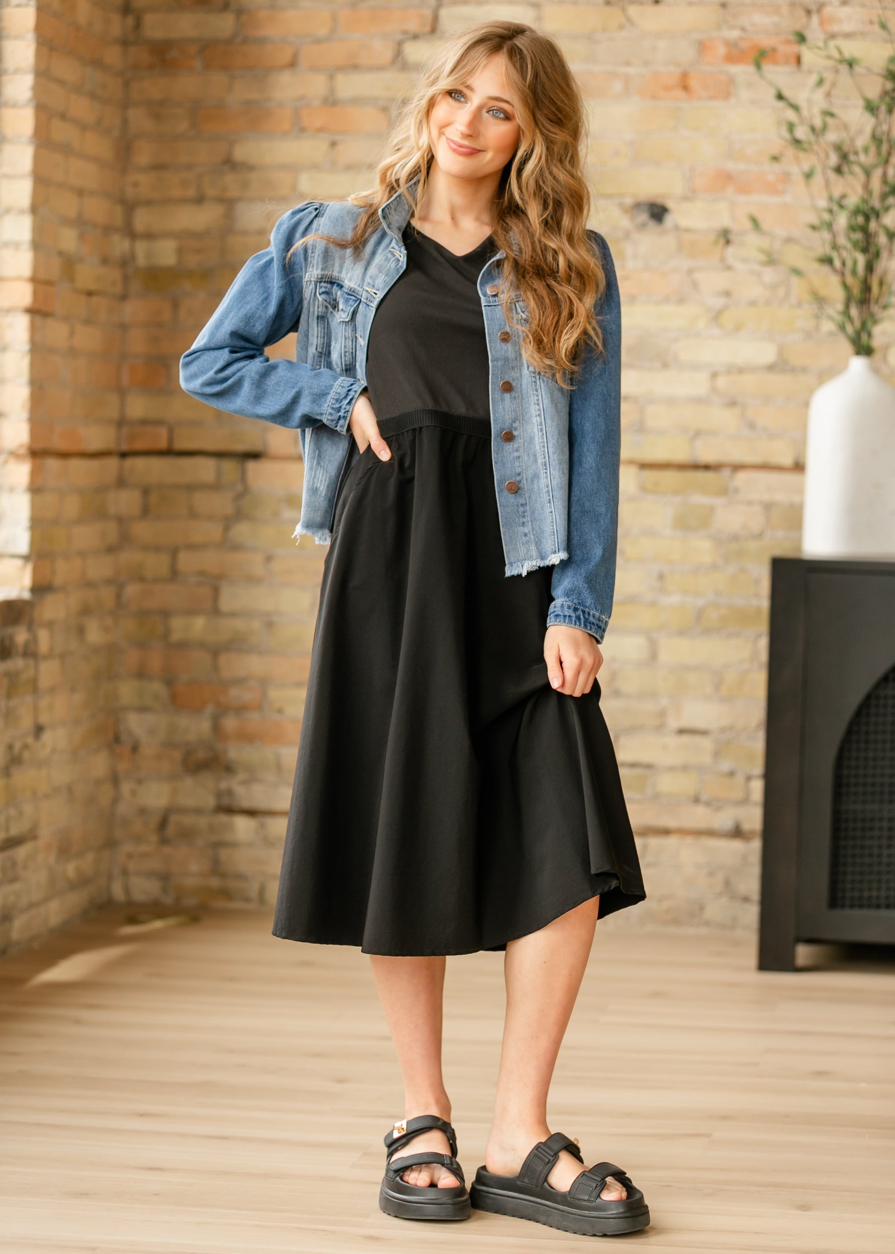 Kate Cap Sleeve Midi Dress Inherit Co.