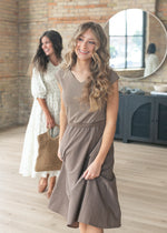 Kate Cap Sleeve Midi Dress Inherit Co.