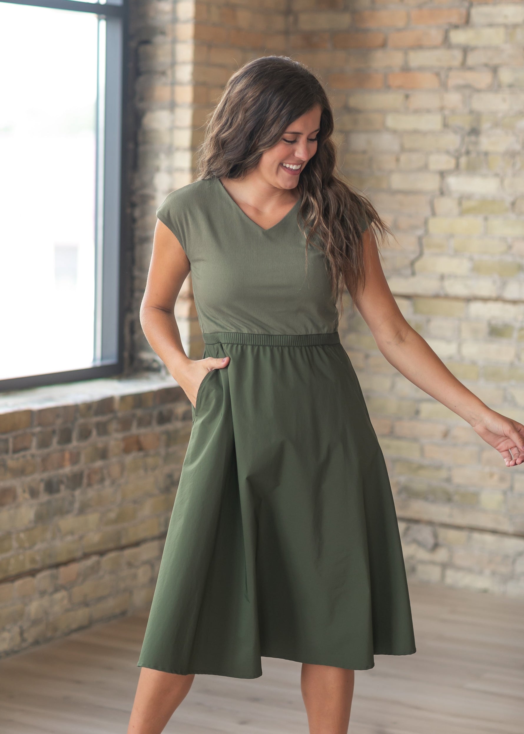 Kate Cap Sleeve Midi Dress Inherit Co.