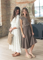 Kate Cap Sleeve Midi Dress Inherit Co.