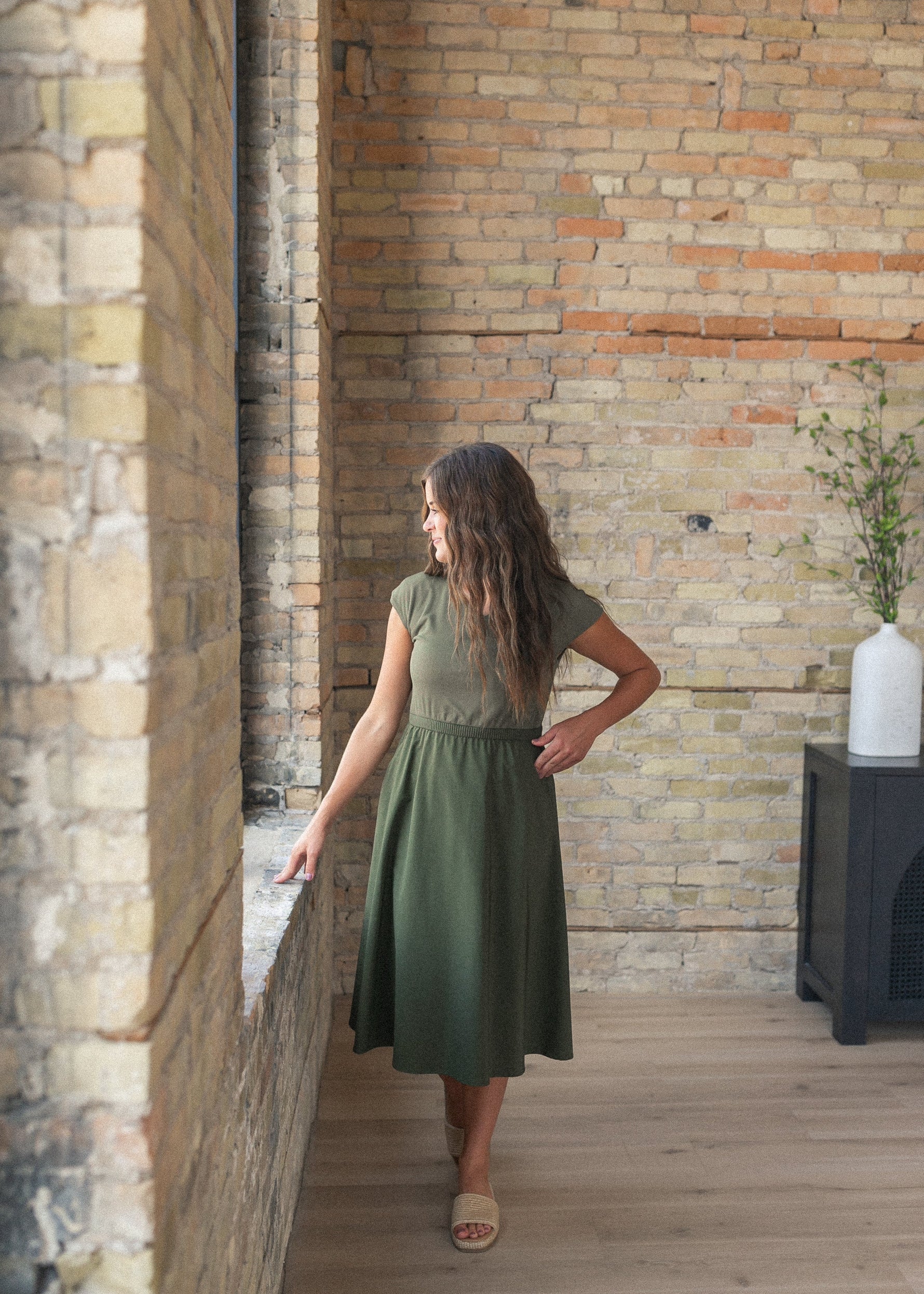 Kate Cap Sleeve Midi Dress Inherit Co.