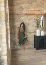 Kate Cap Sleeve Midi Dress Inherit Co.