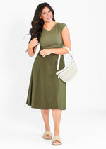 Kate Cap Sleeve Midi Dress Inherit Co.