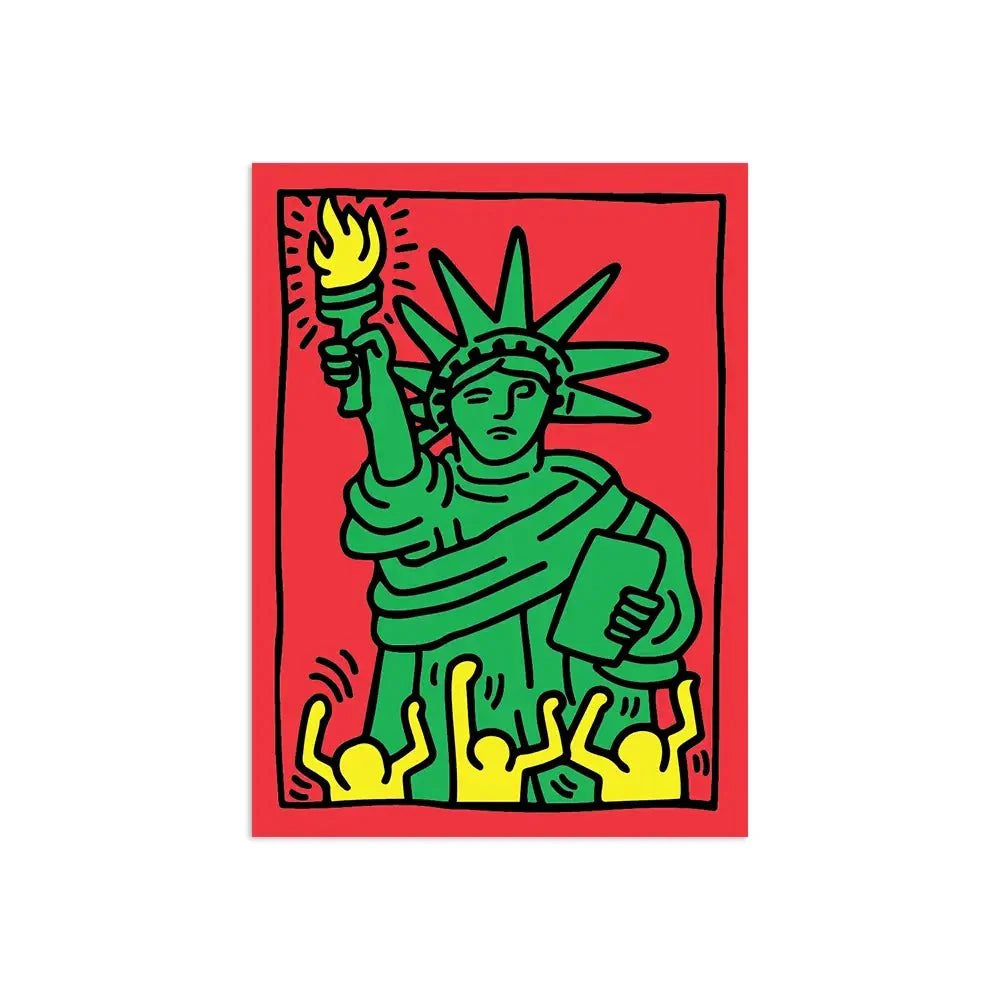 Keith Haring Statue of Liberty Die-Cut Sticker
