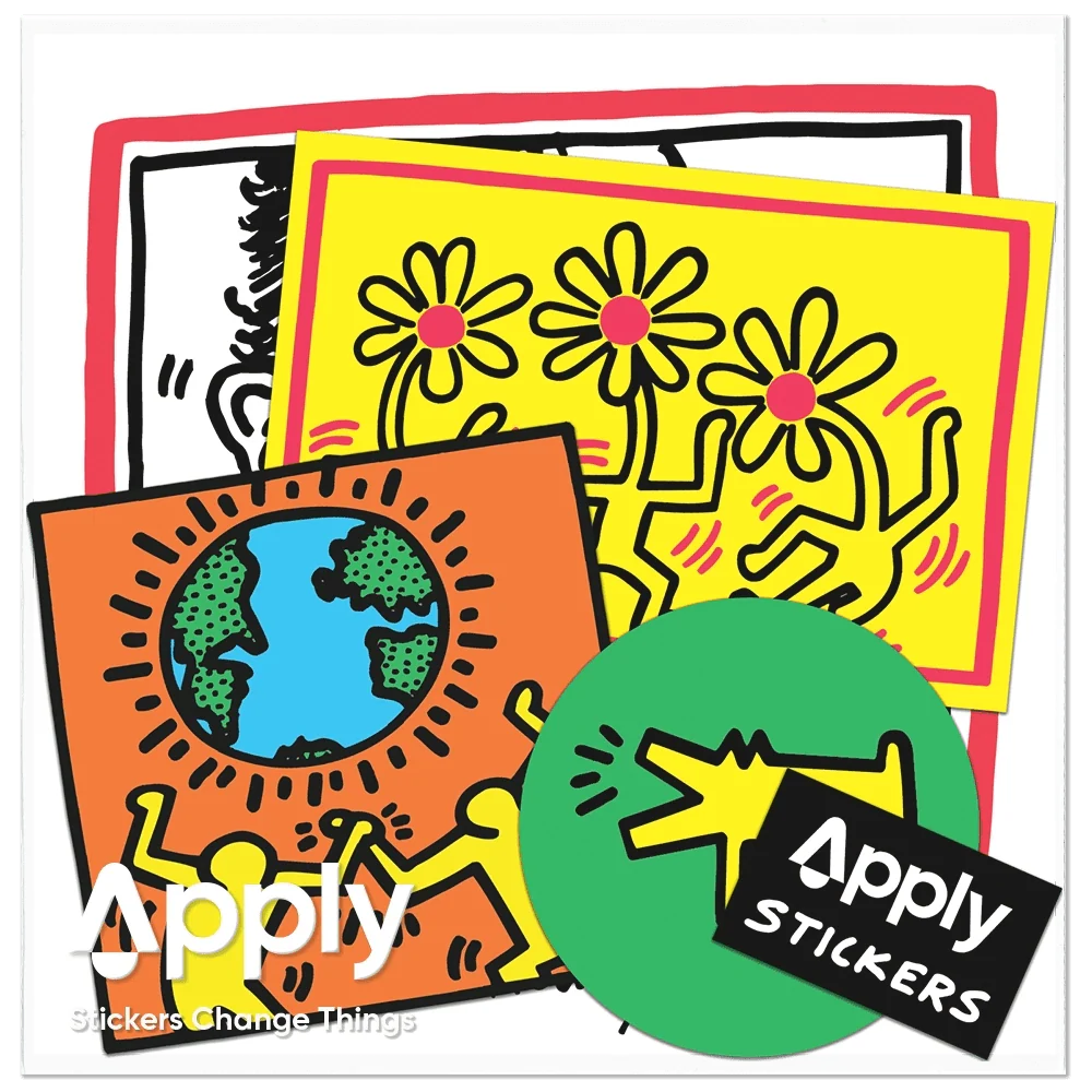 Keith Haring's Earth Stickers - Pack of 3