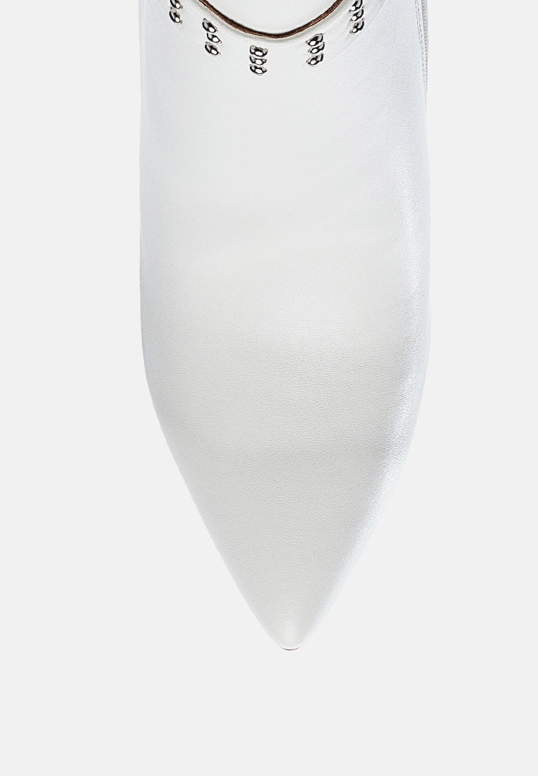 Kendra Faux Leather High Heel Stiletto Boots