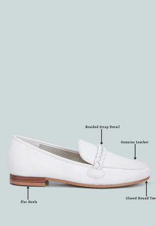 Kita Braided Strap Detail Loafers