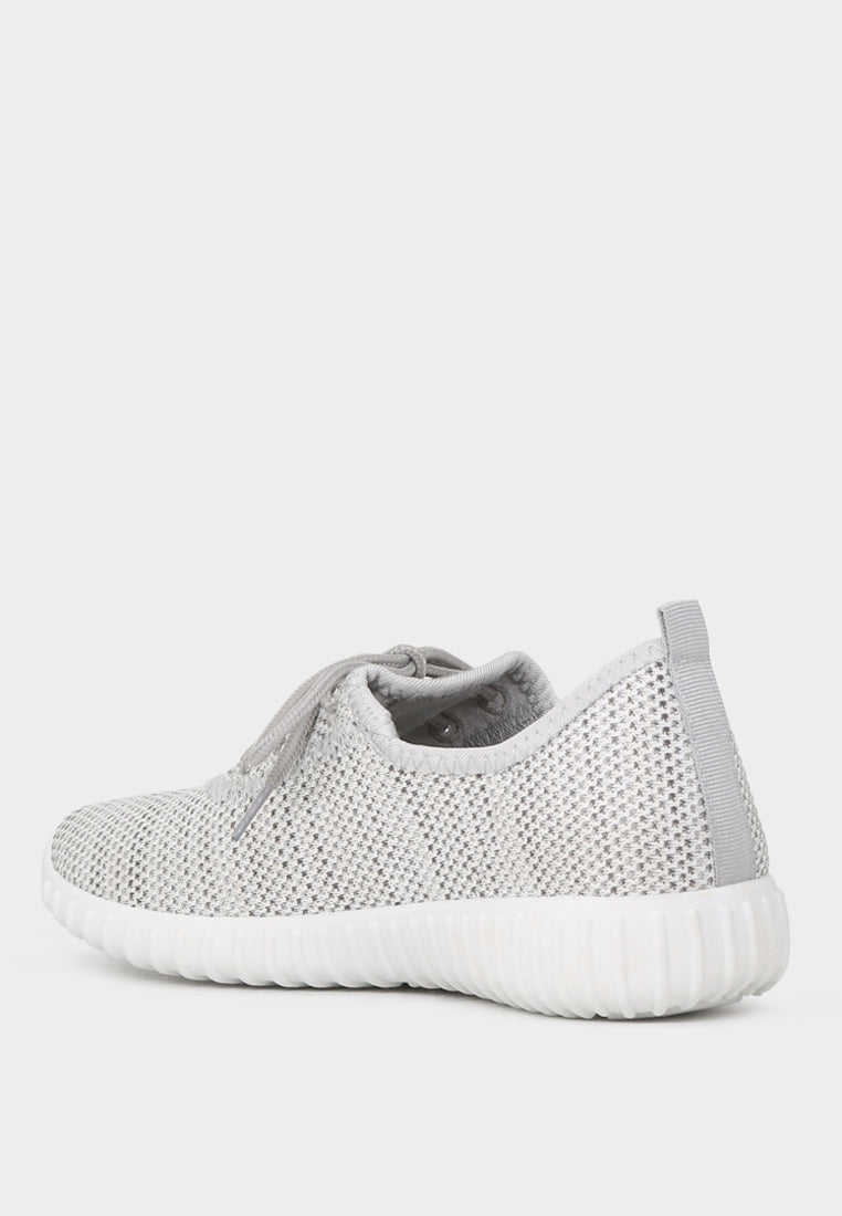 Knitted Black Walking Sneakers