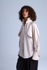 Diva Business Style Beige Organic Cotton Shirt ETNA