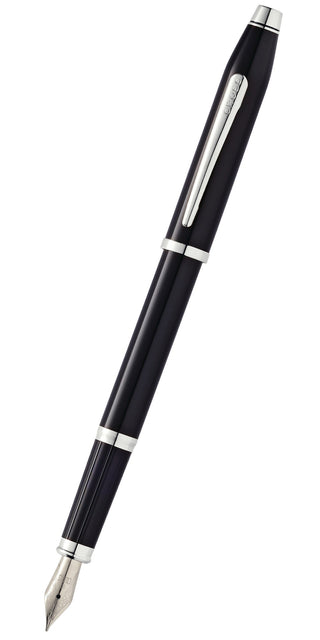 Century® II Black Lacquer Fine Nib Fountain Pen - By Baano