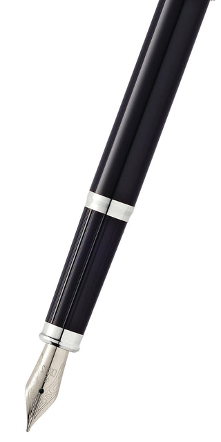 Century® II Black Lacquer Fine Nib Fountain Pen - By Baano