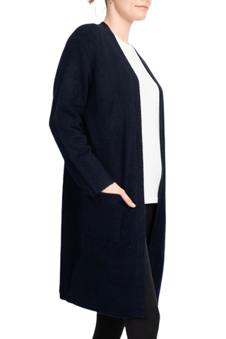 Velvet Heart Open Front Long Sleeve Ribbed Cuffs and Hem Knit Oversize Cardigan with Pockets - Glamourous Grace