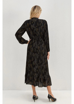 Midnight Bloom Midi Dress