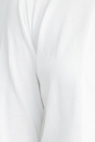 Nina Leonard Crew Neck Hook Closure 3/4 Sleeve Embellished Cuff Solid Knit Bolero - Glamourous Grace