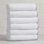 Cotton Border-Stitched 6-Piece Towel Set - Valery Collection