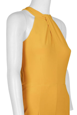 Nina Leonard Crossed Neck Sleeveless Keyhole Back Solid Jersey Jumpsuit - Glamourous Grace