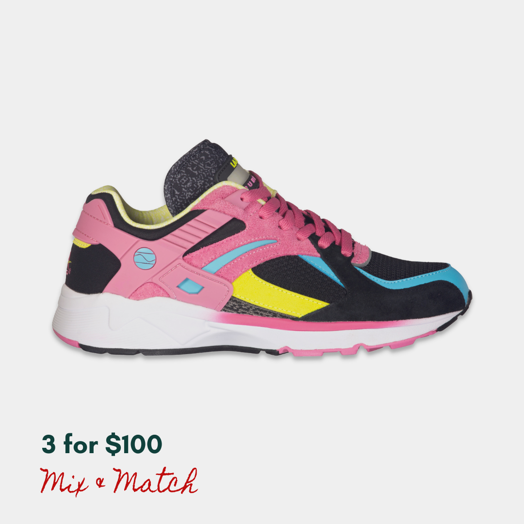 LA Gear Women's Catapult Light-Up Lowtop | Black x Pink