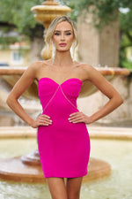 Millionaire Mini Dress - Hot Pink - By Baano