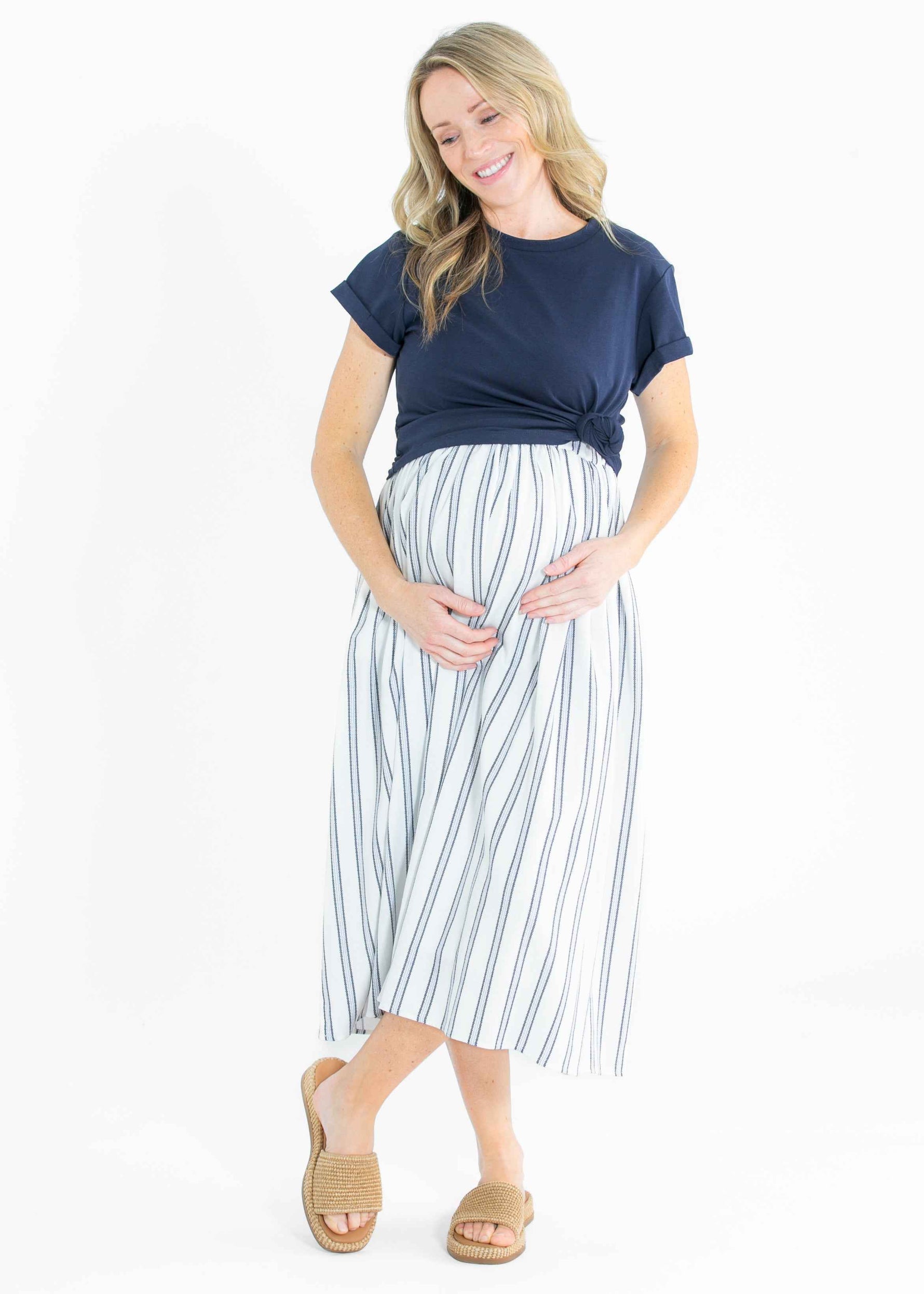 Laken Striped Midi Dress - FINAL SALE - Glamourous Grace