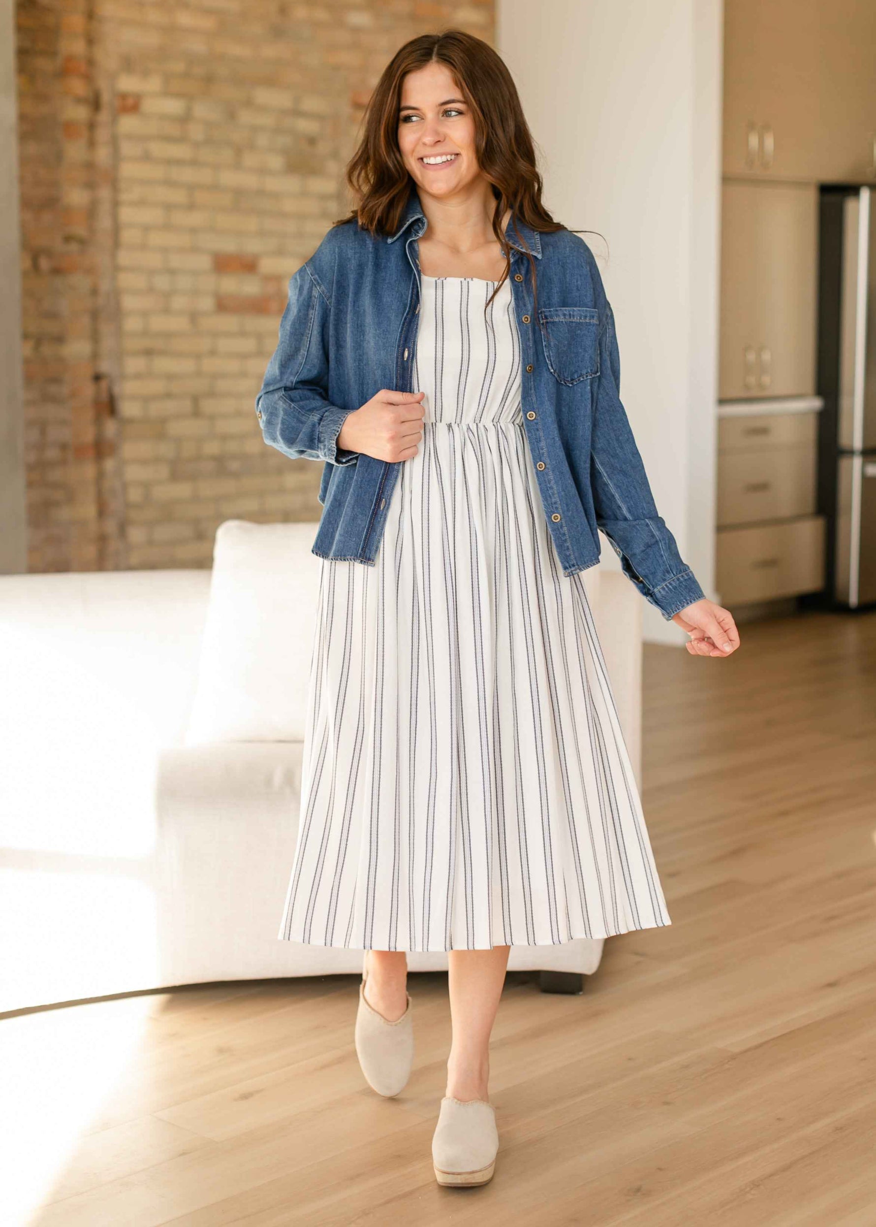 Laken Striped Midi Dress - FINAL SALE - Glamourous Grace