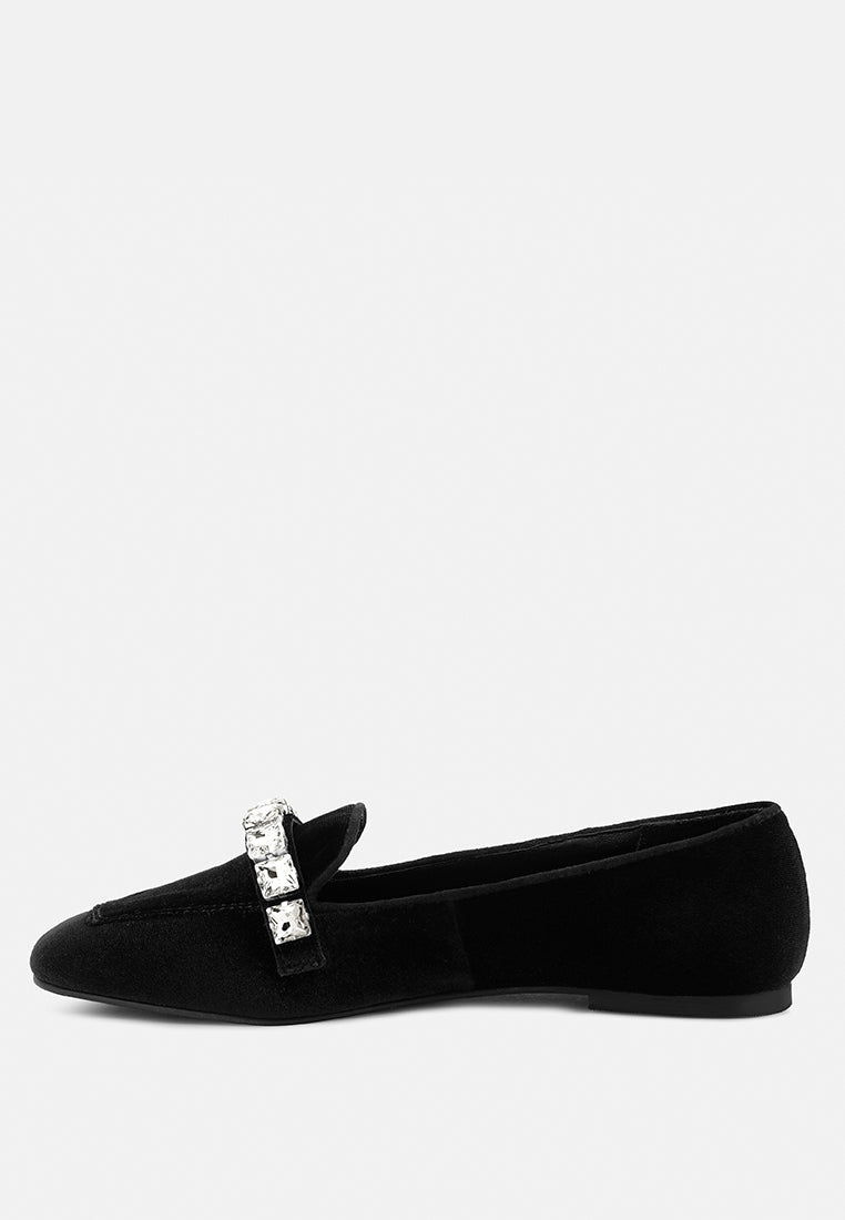 Lamington Handcrafted Velvet Diamante Loafers