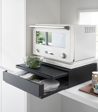 Countertop Drawer with Pull-Out Shelf - Steel - By Baano