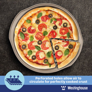 Pizza Pan Set, Carbon Steel, 3-pc (2x12" + 1x14" Pans)