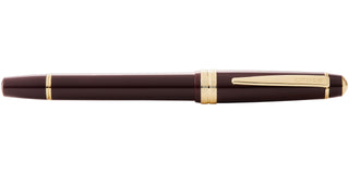 Bailey Light™ Polished Burgundy Resin and Gold Tone Rollerball Pen - By Baano