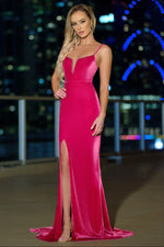 SHANTI VELVET GOWN - PINK - FINAL SALE Lady Black Tie