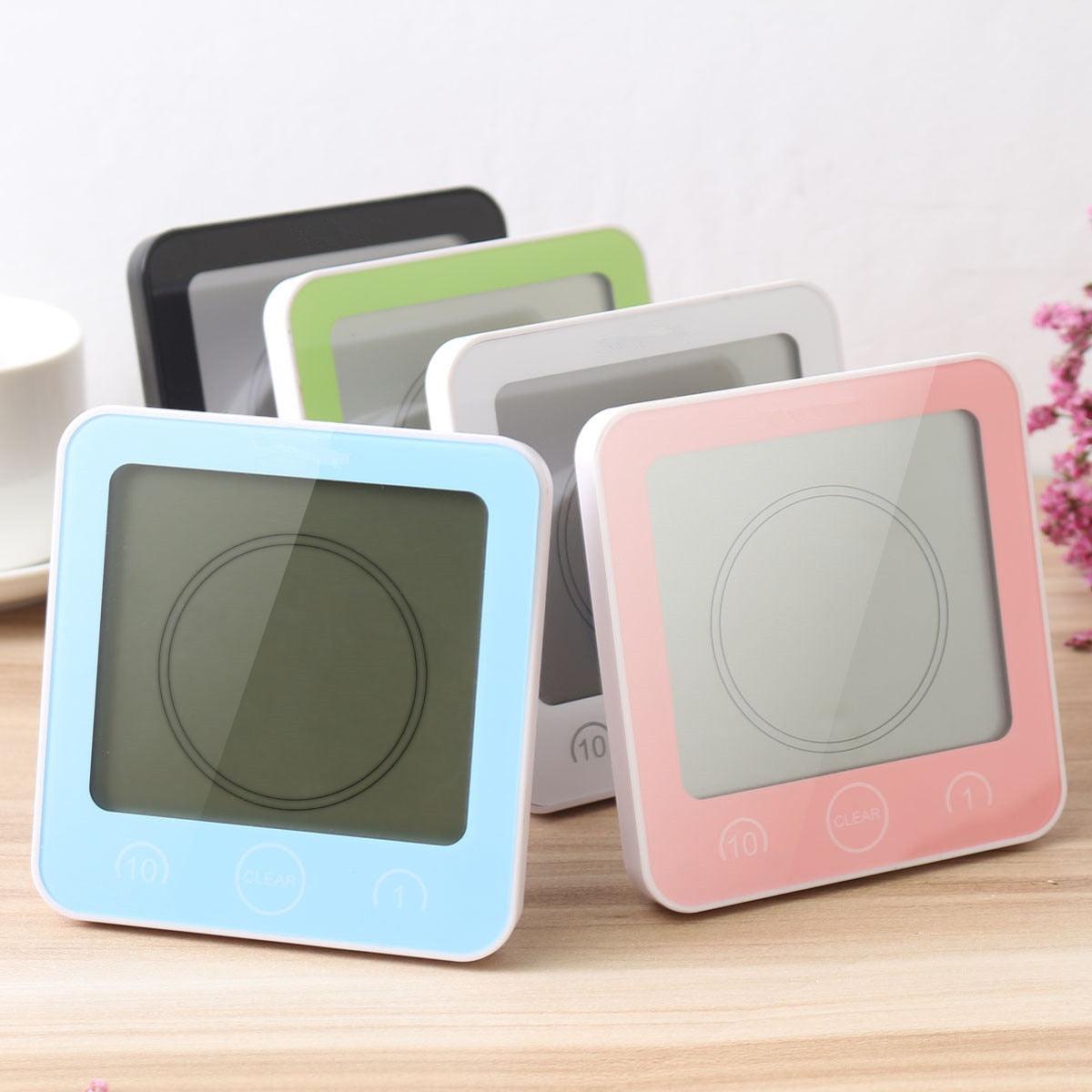 LCD Screen Waterproof Digital Bathroom Digital Bathroom Shower Kitchen Clock Timer with Alarm Waterproof for Water Splashes Visual Countdown Timer Time Management  Wall Clock Temperature Humidity Countdown Time Function Wash Shower Hanging Clocks Timer Stevvex