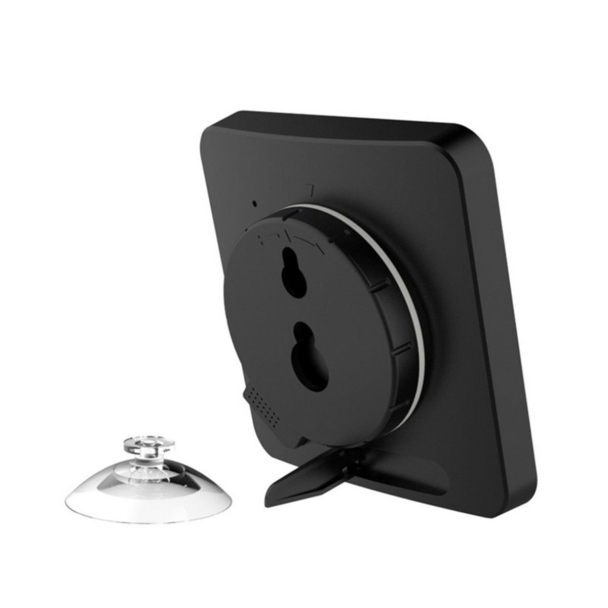 LCD Screen Waterproof Digital Bathroom Digital Bathroom Shower Kitchen Clock Timer with Alarm Waterproof for Water Splashes Visual Countdown Timer Time Management  Wall Clock Temperature Humidity Countdown Time Function Wash Shower Hanging Clocks Timer Stevvex