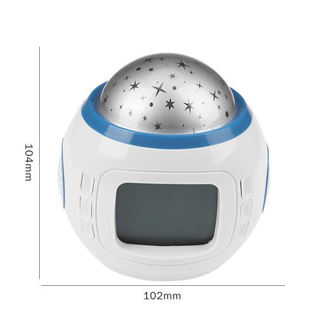LED Digital Alarm Clock Alarm Clock for Kids Clocks Digital with LED Display Projection Music Star Sky Projection Calendar Thermometer Snooze Starry Star Glowing Alarm Clock For Children Baby Room Calendar Thermometer Night Light Projector Stevvex