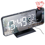 LED Digital Alarm Clock Projection Clock Radios Loud Ceiling Alarm Clock for Heavy Sleepers Snooze Dual Clock Bedside Dimmer with USB Charger Digital LED Clock FM Radio Table Electronic Desktop Clocks USB Wake Up FM Radio Time Projector Snooze Function Stevvex