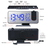 LED Digital Alarm Clock Projection Clock Radios Loud Ceiling Alarm Clock for Heavy Sleepers Snooze Dual Clock Bedside Dimmer with USB Charger Digital LED Clock FM Radio Table Electronic Desktop Clocks USB Wake Up FM Radio Time Projector Snooze Function Stevvex