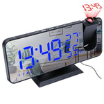LED Digital Alarm Clock Projection Clock Radios Loud Ceiling Alarm Clock for Heavy Sleepers Snooze Dual Clock Bedside Dimmer with USB Charger Digital LED Clock FM Radio Table Electronic Desktop Clocks USB Wake Up FM Radio Time Projector Snooze Function Stevvex