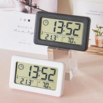 LED Digital Clock Digital Alarm Clock Battery Operated Small Desk Clocks with Smart Night Light Date Indoor Temperature LCD Electronic Clock for Bedroom  Electronic Digital Screen Desktop Clock for Home Office Backlight Snooze Desk Clocks Stevvex