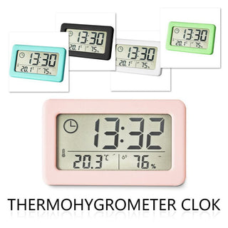 LED Digital Clock Digital Alarm Clock Battery Operated Small Desk Clocks with Smart Night Light Date Indoor Temperature LCD Electronic Clock for Bedroom  Electronic Digital Screen Desktop Clock for Home Office Backlight Snooze Desk Clocks Stevvex