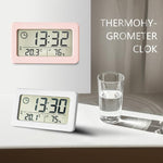 LED Digital Clock Digital Alarm Clock Battery Operated Small Desk Clocks with Smart Night Light Date Indoor Temperature LCD Electronic Clock for Bedroom  Electronic Digital Screen Desktop Clock for Home Office Backlight Snooze Desk Clocks Stevvex